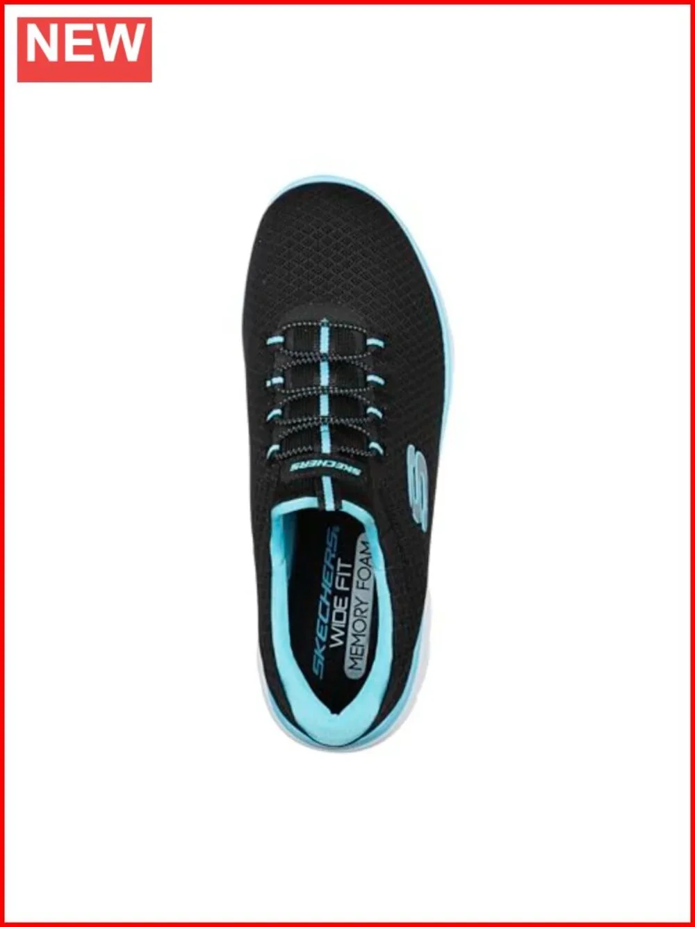 Memory Foam Mesh Knit Slip On Sneakers with Bungee Lacing